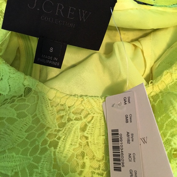 Neon Yellow JCrew Collections Dress - Picture 4 of 5